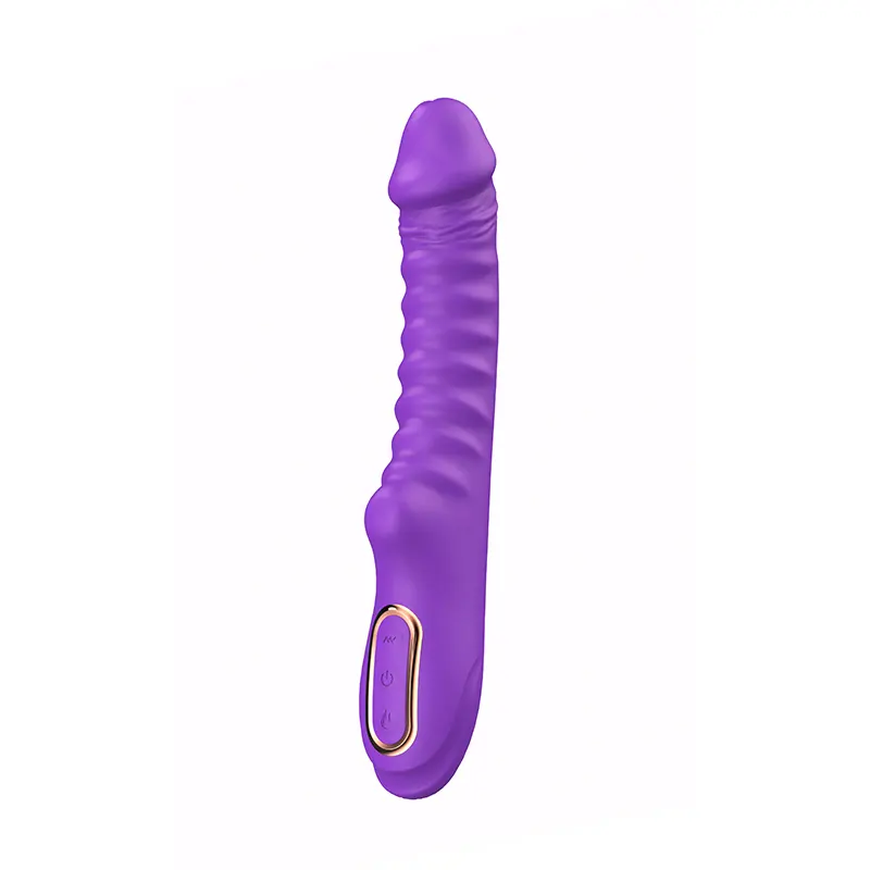 Rebrasti silikonski vibrator Enyalius Purple
