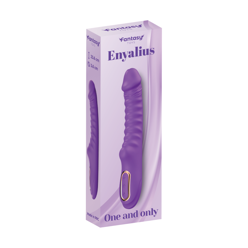 Rebrasti silikonski vibrator Enyalius Purple