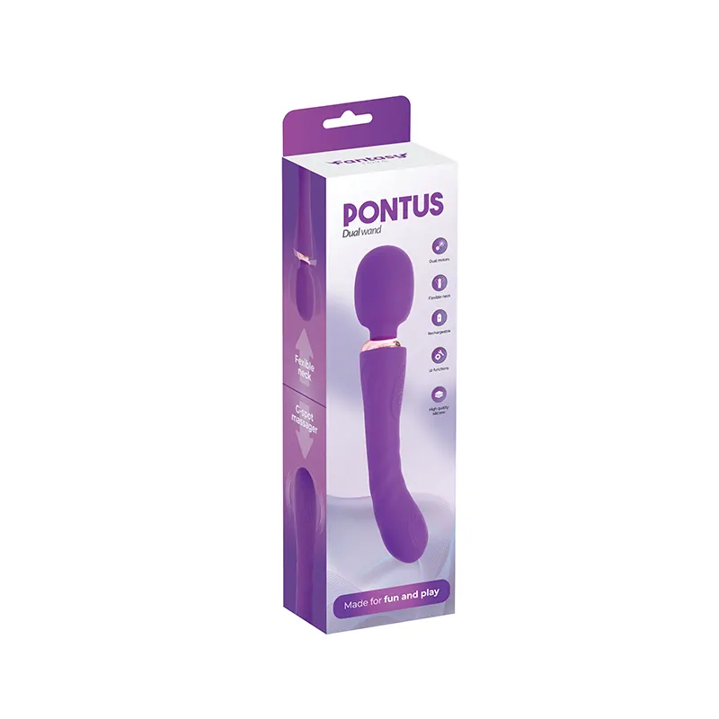 Dupli vibrator Pontus Purple i lubrikant