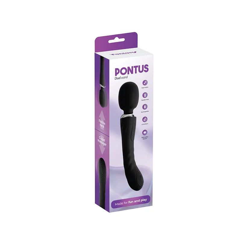 Dupli vibrator Pontus black i lubrikant