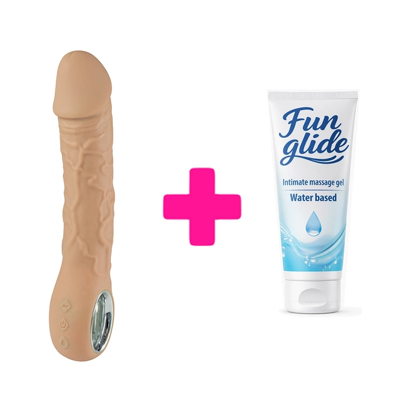 Vibrator Prometheus skin i lubrikant