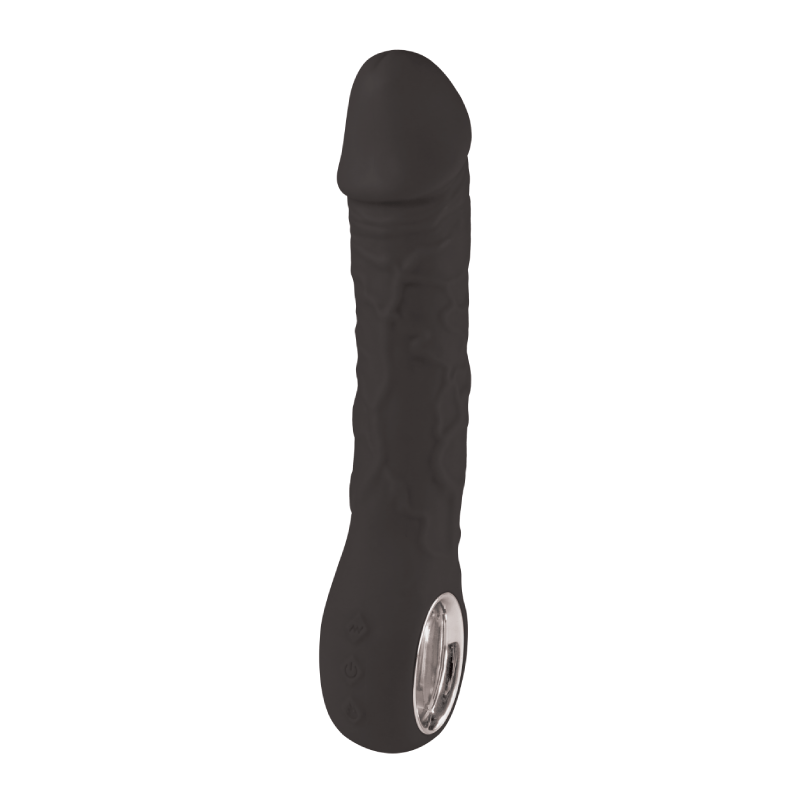 Silikonski vibrator Prometheus black i lubrikant