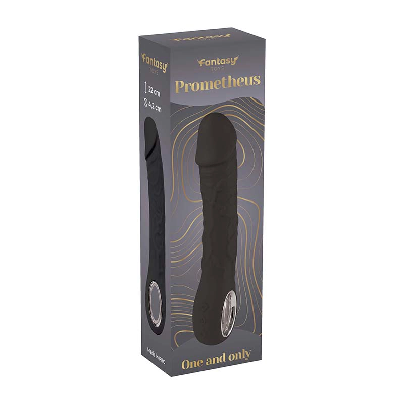 Silikonski vibrator Prometheus black i lubrikant