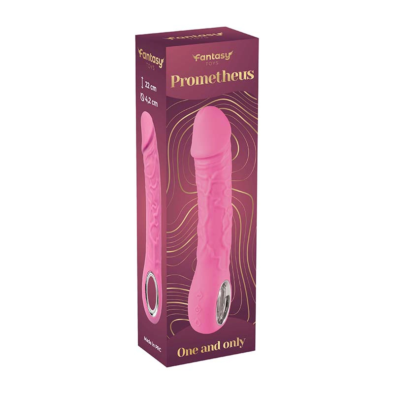 Silikonski vibrator Prometheus pink i lubrikant