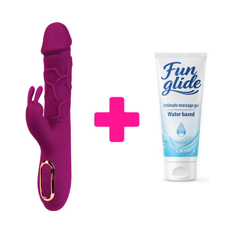 Vibrator sa zagrevanjem Helios Pink i lubrikant
