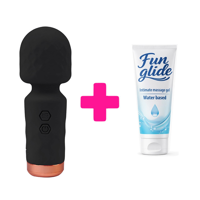 Mini wand Eros black i lubrikant