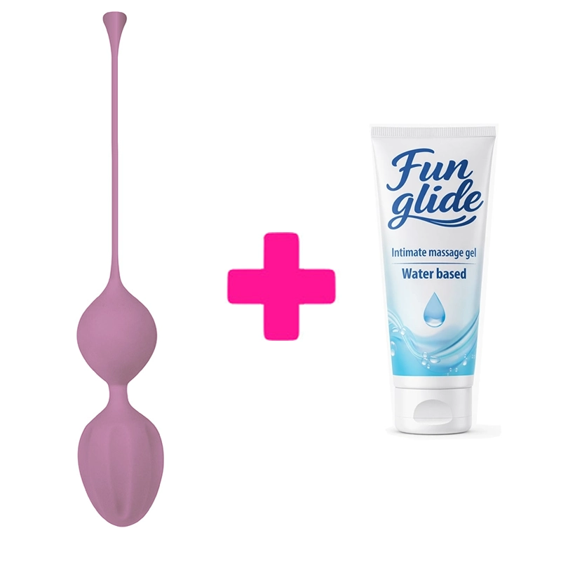 Kegel balls purple 95g i lubrikant
