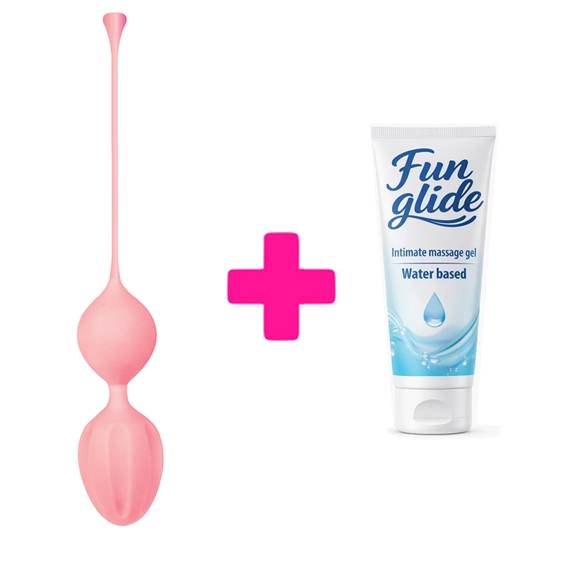 Kegel balls pink 95g i lubrikant