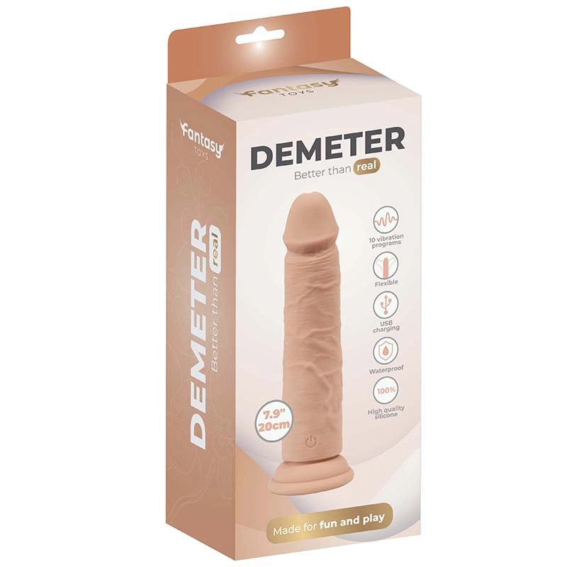 Vibro dildo Demeter i lubrikant