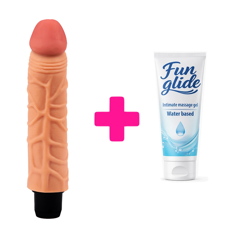 Mekani vibrator 18.5cm the real deal i lubrikant