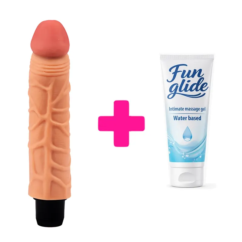Mekani vibrator 18.5cm the real deal i lubrikant