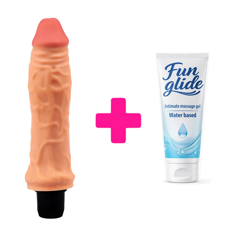 Mekani vibrator 19cm the real deal i lubrikant