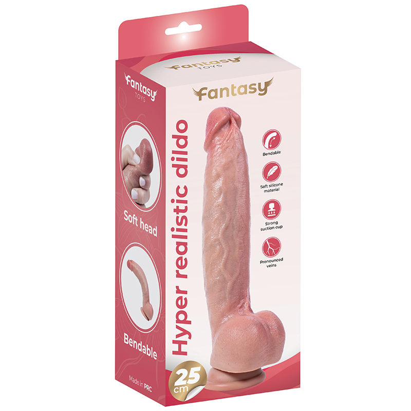 Savitljivi silikonski dildo Hyper Realistic Dildo 25cm i lubrikant