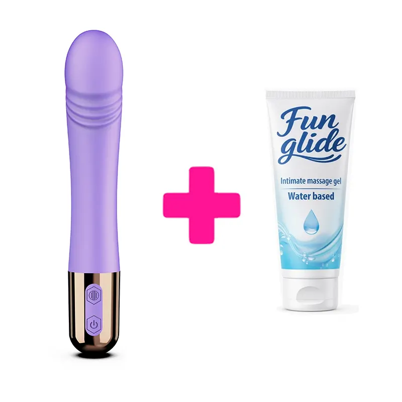 Vibrator sa pomeranjem Machaon i lubrikant ku176