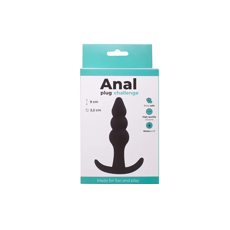 Silikonski analni dildo Beaded Plug i lubrikant ku178