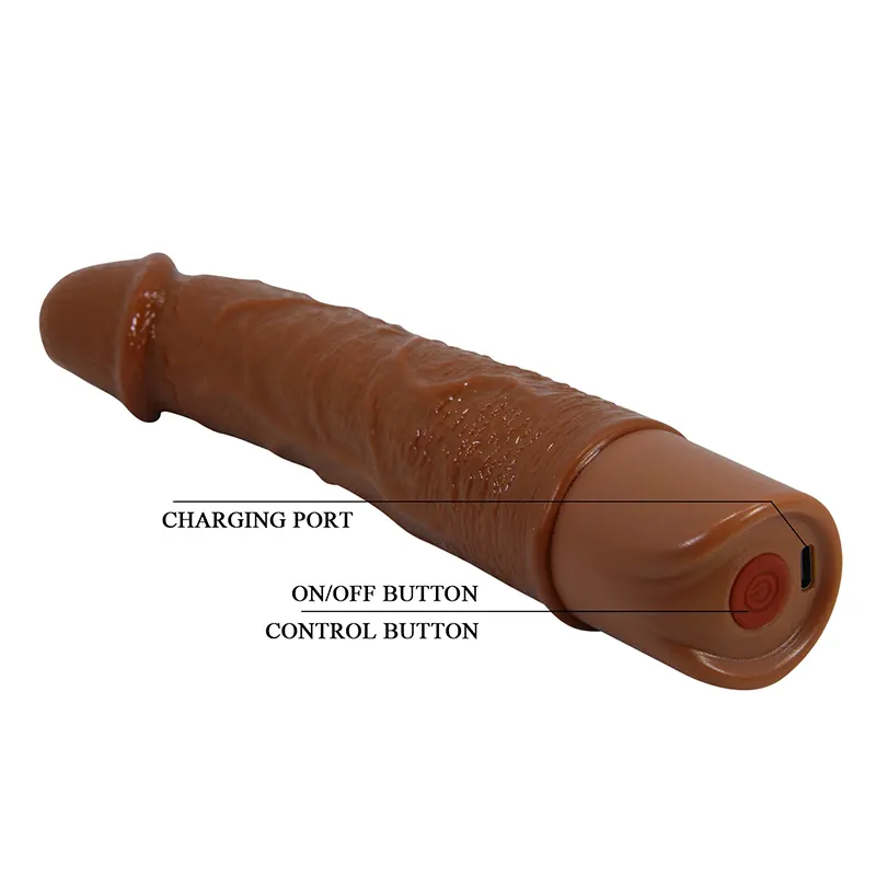 Crni realistični vibrator 20cm Leander