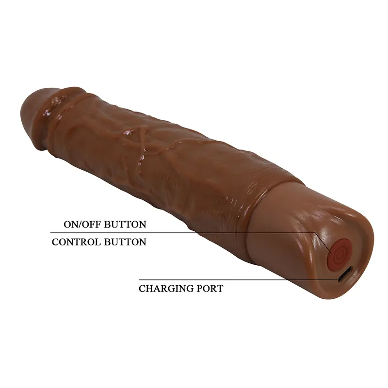 Crni realistični vibrator 22cm Osric