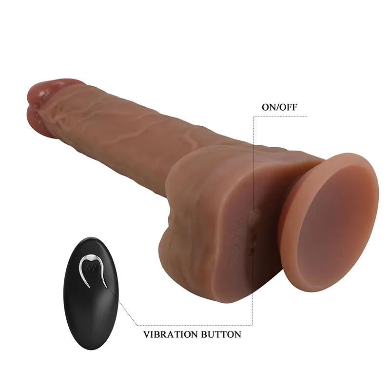 Silikonski vibro dildo sa pomeranjem 21cm Jonathan black