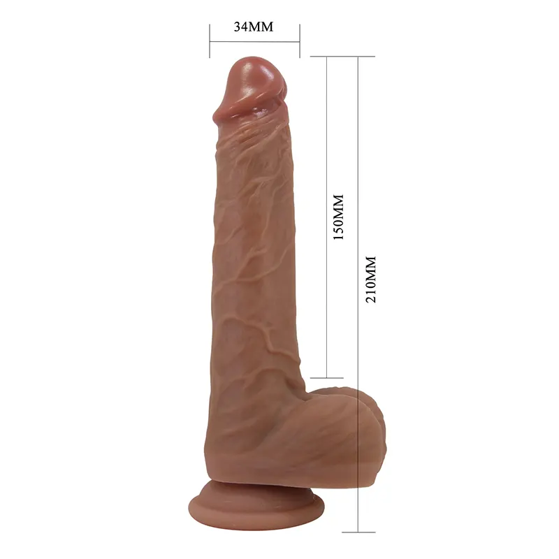 Silikonski vibro dildo sa pomeranjem 21cm Jonathan black