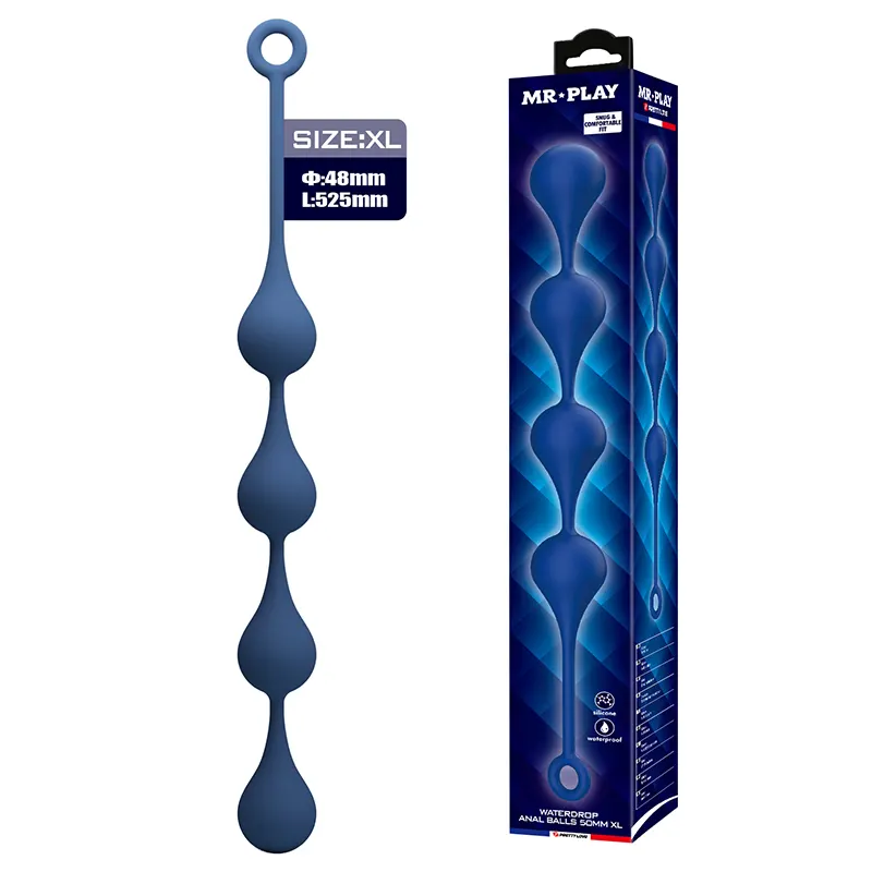 Velike analne kuglice Waterdrop 48cm