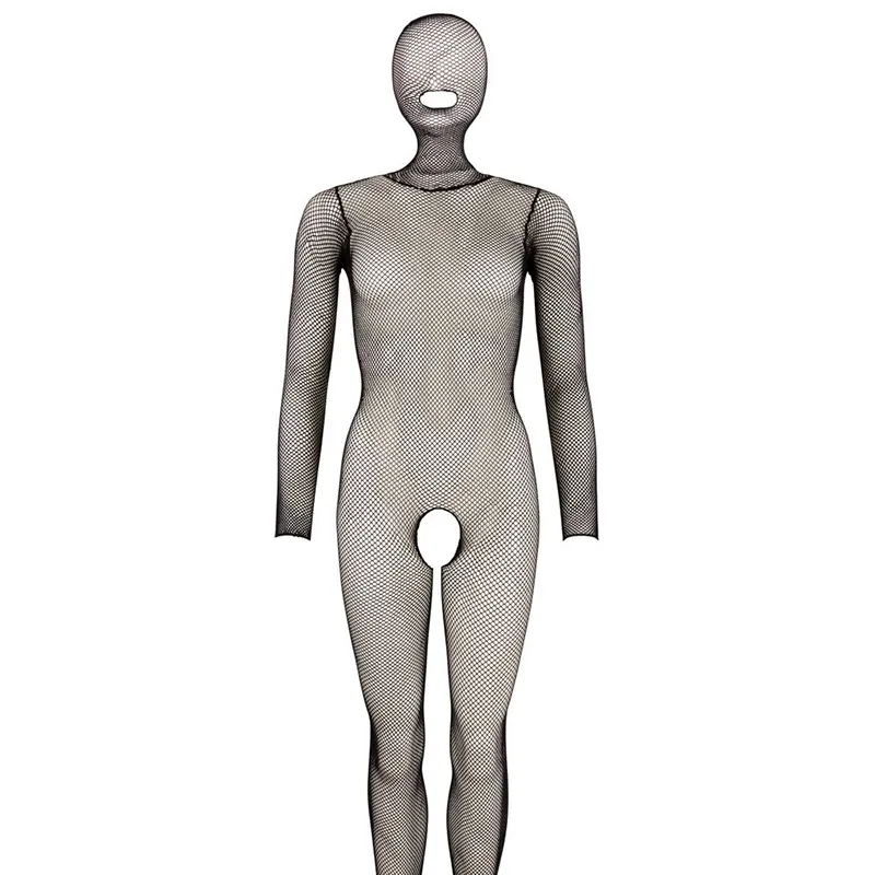 Čarape za celo telo Crotchless Catsuit