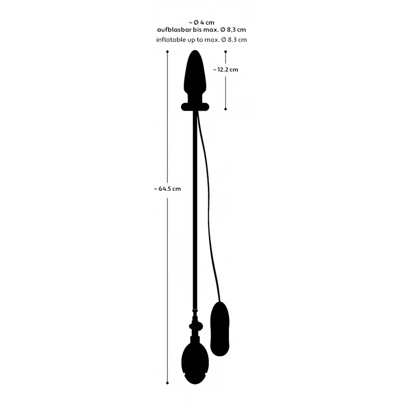 Vibrirajuca analna kupa sa vibracijom Inflatable Vibrating Butt Plug