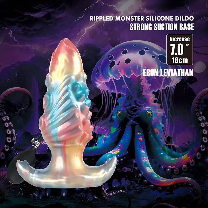 Analni dildo na naduvavanje Ebon Leviathan i Lubrikant Beasty Sperm ku224