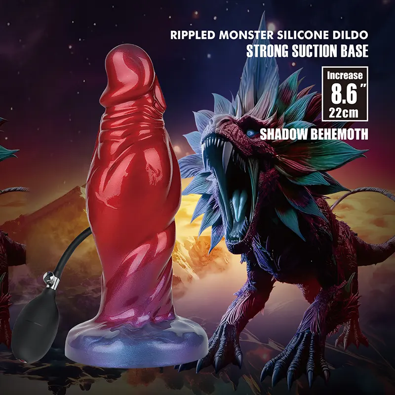 Silikonski dildo na naduvavanje Shadow Behemothi i Lubrikant Beasty Sperm ku229