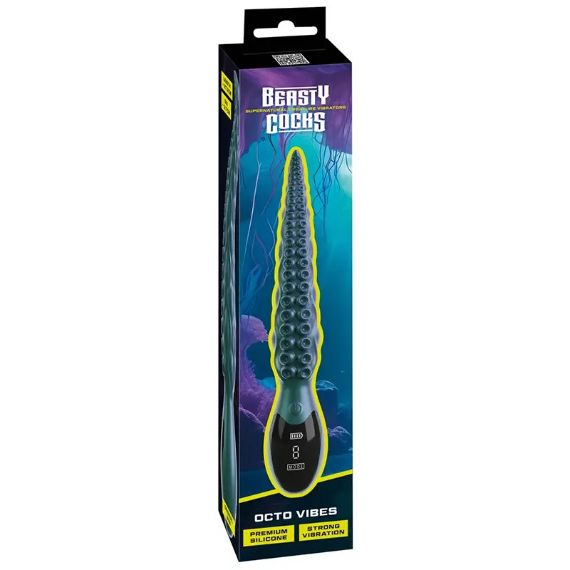 Silikonski vibrator Octo Vibes i Lubrikant Beasty Sperm ku234